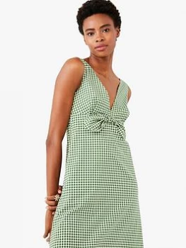 Kate Spade New York Gingham Bow Midi Dress - Green