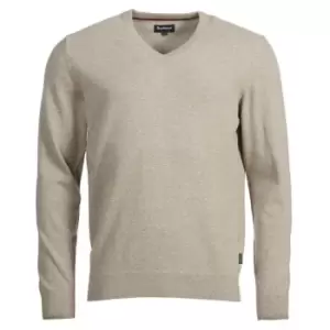 Barbour Harrow V Neck Jumper - Beige