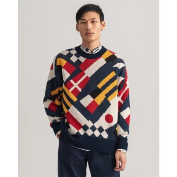 Gant Multi Flag Crew Sweater - Multi