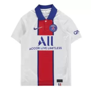 Nike Paris Saint Germain Away Shirt 2020 2021 Juniors - White