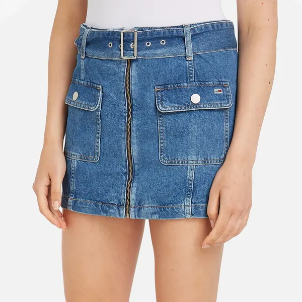 Tommy Jeans Belted Denim Mini Skirt - W26