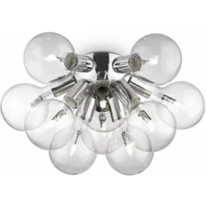 DEA chrome ceiling light 10 bulbs