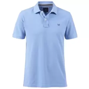 Crew Clothing Mens Classic Pique Polo Shirt Sky Large