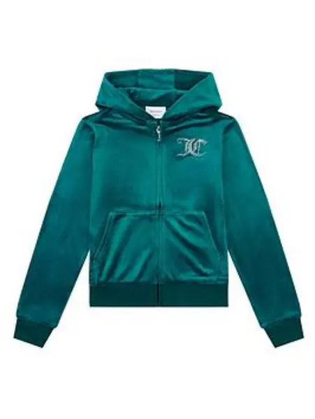 JUICY COUTURE Diamante Girls Hoodie - Size 9 - 10 Years