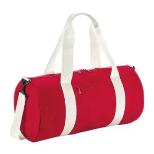 Bagbase Original Barrel Bag (One Size) (Classic Red/Off White)