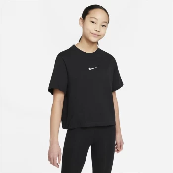 Nike Sportswear Big Kids (Girls') T-Shirt - Black/White