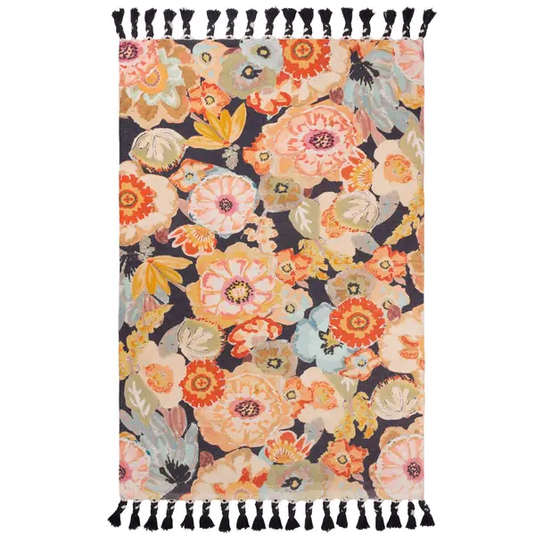 Wylder Tropics Florage Floral Tasselled Indoor Rug Multi