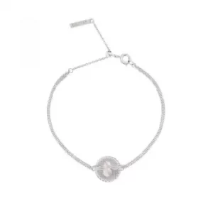 Ladies Olivia Burton Silver Plated 3D Bee Disc Chain Bracelet