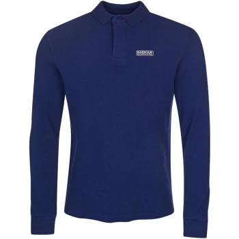 Barbour International Honeycomb Pique L/S Polo - Regal Blue BL46