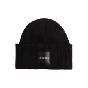 Calvin Klein Fine Cotton Rib Beanie - Black