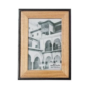 Sass & Belle Black & Natural Wood Frame