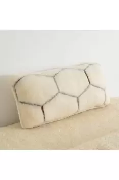 Cashmere Wool Pillow - Natural Hex