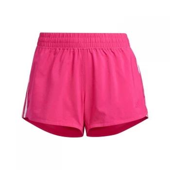 adidas Pacer 3-Stripes Woven Shorts Womens - Team Real Magenta / White