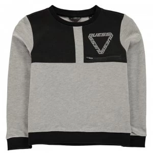 Guess Logo Zip Sweatshirt - Grey LHY