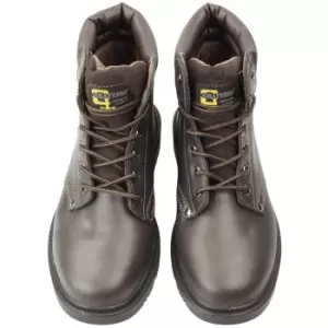 Grafters Mens Apprentice 6 Eye Safety Toe Cap Boots (6 UK) (Brown) - Brown