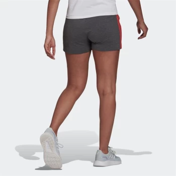 adidas Essentials Slim 3-Stripes Shorts Womens - Dark Grey Heather / Semi Turbo