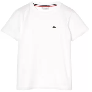 Lacoste Kids Crew Neck Cotton Jersey T-Shirt Size 5 yrs White