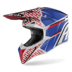 Airoh Wraap Idol Motocross Helmet, red-blue, Size S, red-blue, Size S