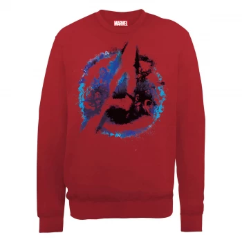 Marvel Avengers Assemble Flared Logo Sweatshirt - Red - L