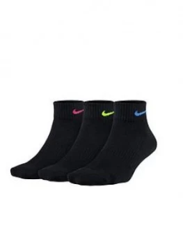 Nike Everyday Cushion 3 Pack Socks Black Size S Women