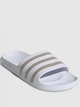 adidas Adilette Aqua - White/Grey Size 13, Men