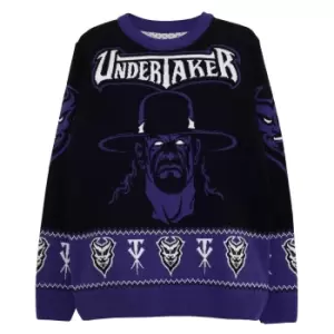 WWE Womens/Ladies The Undertaker Knitted Jumper (S) (Black/Purple)