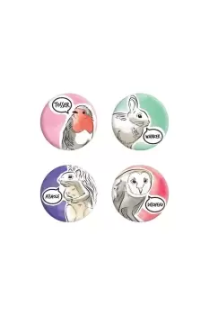 Cute But Abusive Badge Set (Pack of 4)