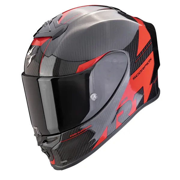 Scorpion EXO-R1 Evo Carbon Air Rally Black-Red Full Face Helmet S