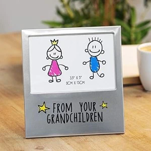 5" x 3.5" - Aluminium Photo Frame - From Your Grandchildren