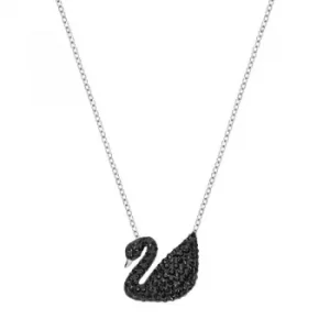 Ladies Swarovski Rhodium Plated Iconic Swan Necklace