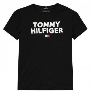 Tommy Hilfiger Junior Boys Corp Logo T Shirt - Black