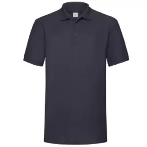 Fruit Of The Loom Mens 65/35 Heavyweight Pique Short Sleeve Polo Shirt (M) (Deep Navy)