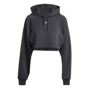 adidas HIIT AEROREADY Crop Training Hoodie Womens - Black