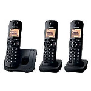 Panasonic KX-TGC210EB Cordless Phone Triple Handset