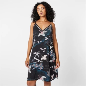 Biba BIBA Satin Print Chemise - Crane print