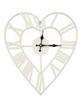 Metal Heart Shape Wall Clock