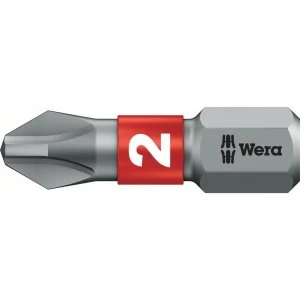 Wera 851/1 BTZ BiTorsion Extra Tough Phillips Screwdriver Bits PH2 25mm Pack of 1