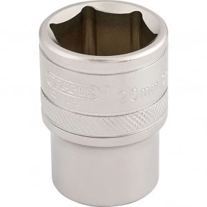 Draper 1/2" Drive Satin Finish Hexagon Socket Metric 1/2" 20mm