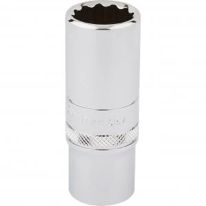 Draper 3/8" Drive Polished Finish Hi-Torq Deep Bi Hexagon Socket Metric 3/8" 17mm