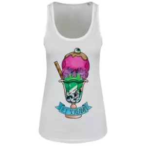 Grindstore Womens/Ladies Ice Scream Tank Top (L) (White)