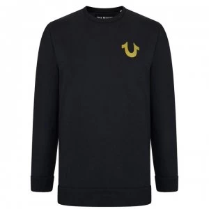 True Religion Crew Neck Sweatshirt - Black Washed