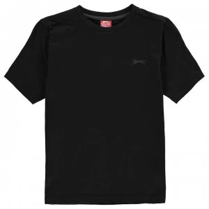 Slazenger Plain T Shirt Junior Boys - Black