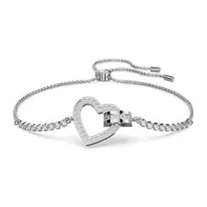 Swarovski 5636447 Lovely Heart Rhodium Plated Adjustable Jewellery