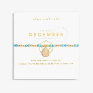 Birthstone December Turquoise Gold 17.5cm Bracelet 6143