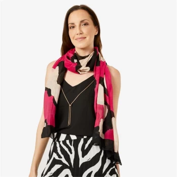 Biba Leopard Print Scarf - Pink