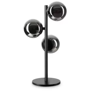 Ideal Lux perlage 3 Light Globe Table Lamp Black, Non-Dim