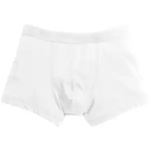 Fruit Of The Loom Mens Classic Shorty Cotton Rich Boxer Shorts (Pack Of 2) (S) (White)