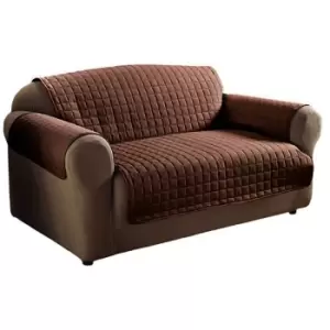 Quilted Water Resistant Furniture Protector (3 Sizes) (Chair) Chocolate - Chocolate