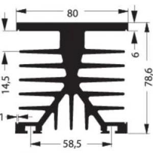 Heat sink 1 CW L x W x H 100 x 75 x 87mm Fischer Elektronik