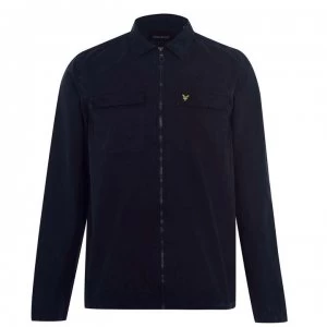 Lyle and Scott Cotton Twill Over Shirt - Navy Z99